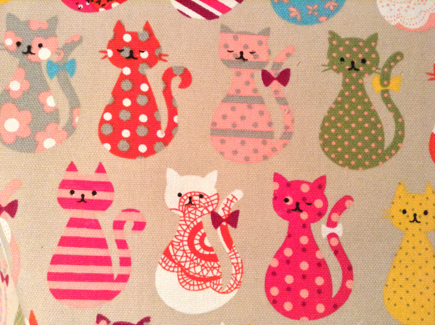 CATS Designer Curtain Upholstery cotton fabric material 55"/140cm