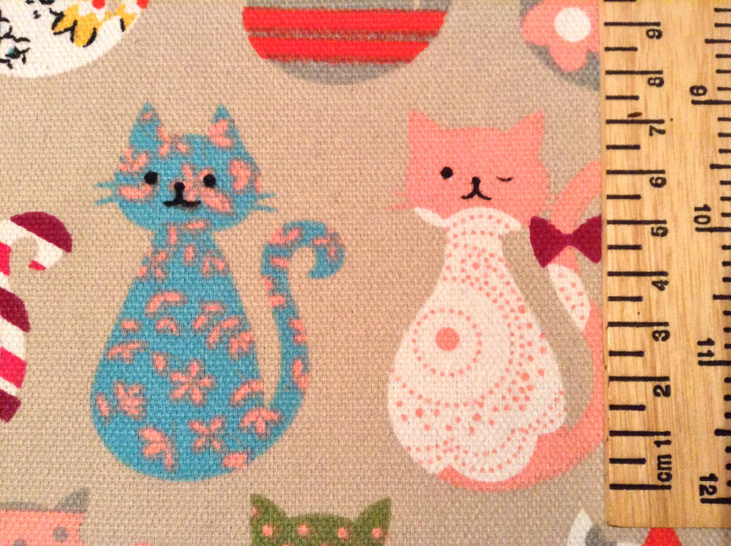 CATS Designer Curtain Upholstery cotton fabric material 55"/140cm