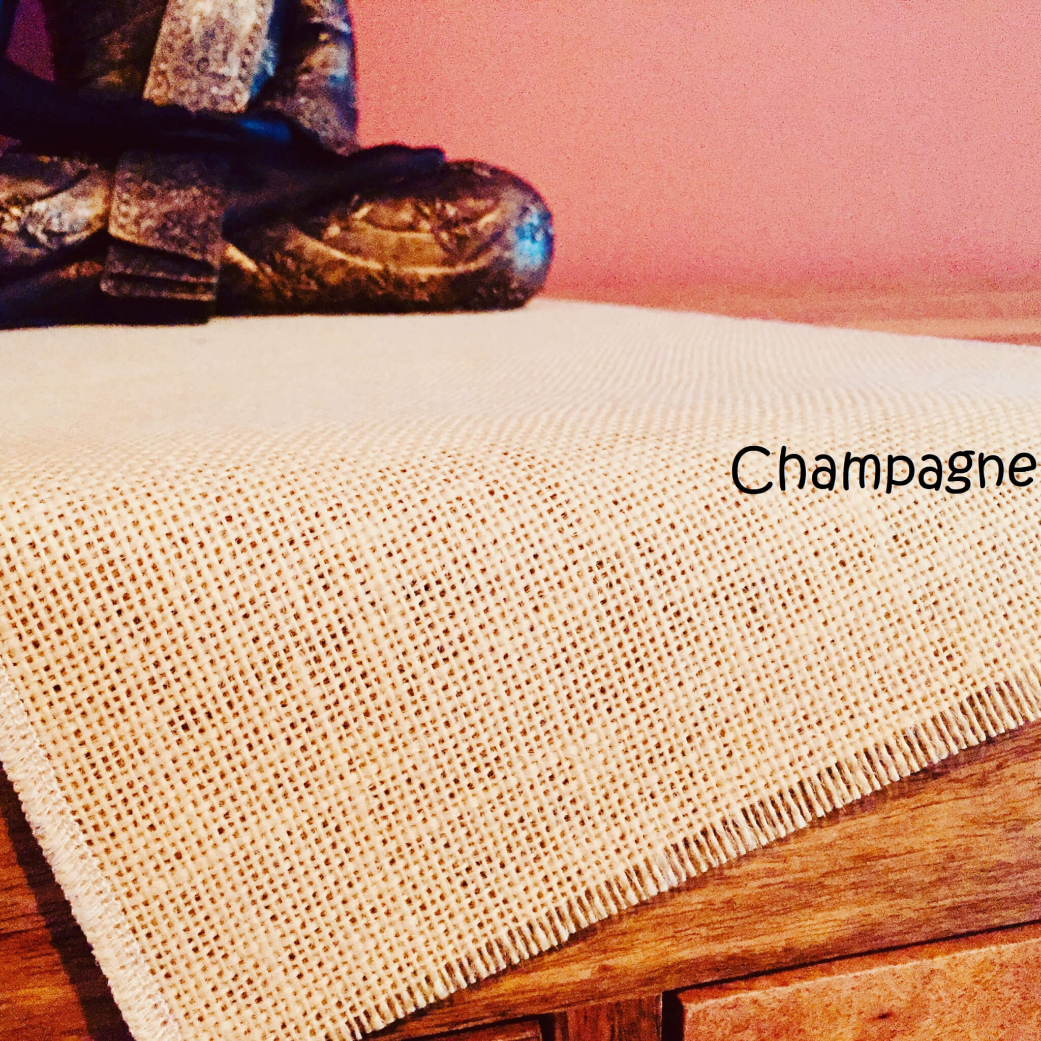 CHAMPAGNE Rustic Burlap Jute Runners For Events, Weddings, Home Jute