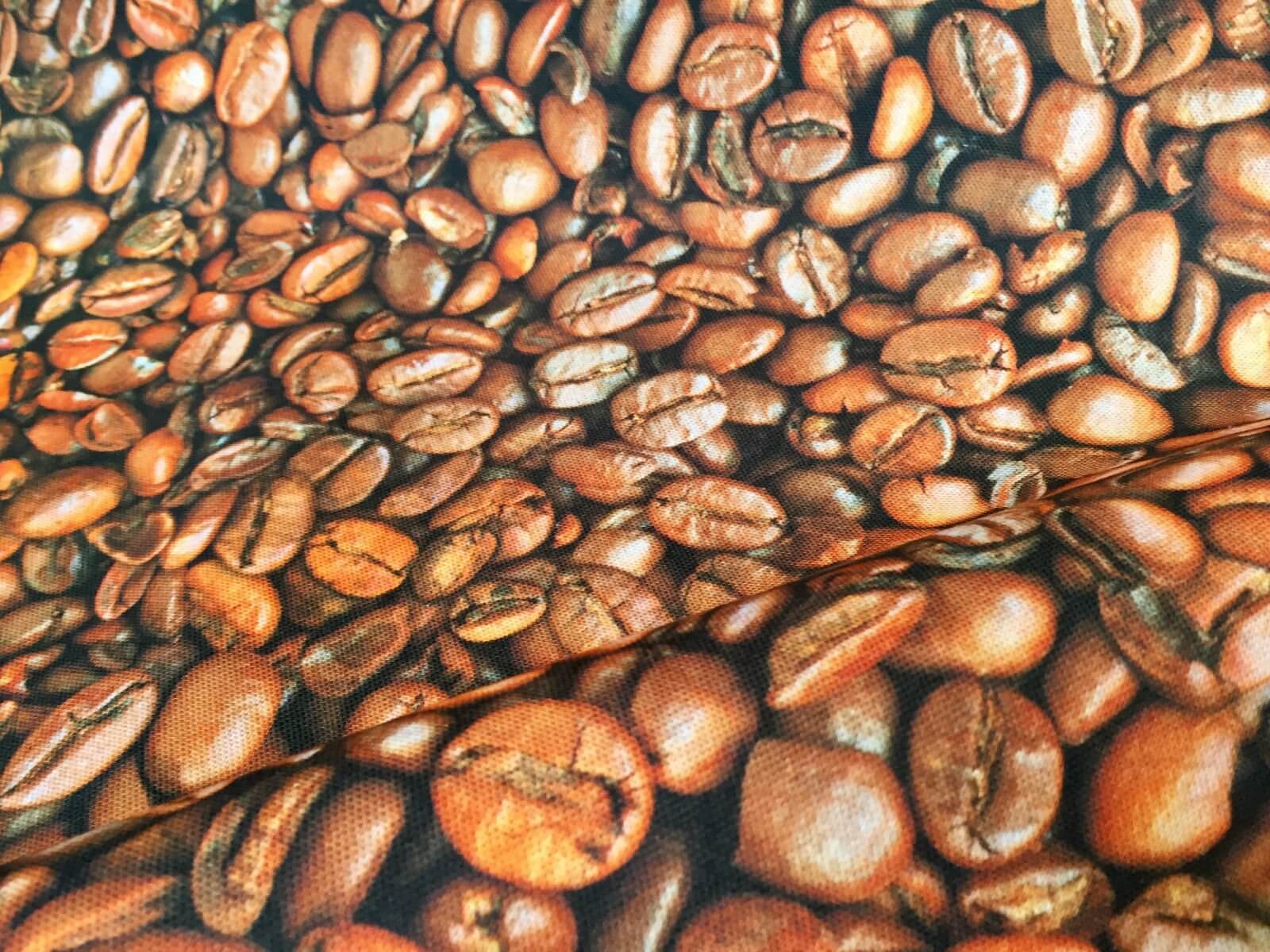 COFFEE BEANS Bean Cafe Cotton Fabric Curtain Upholstery Craft