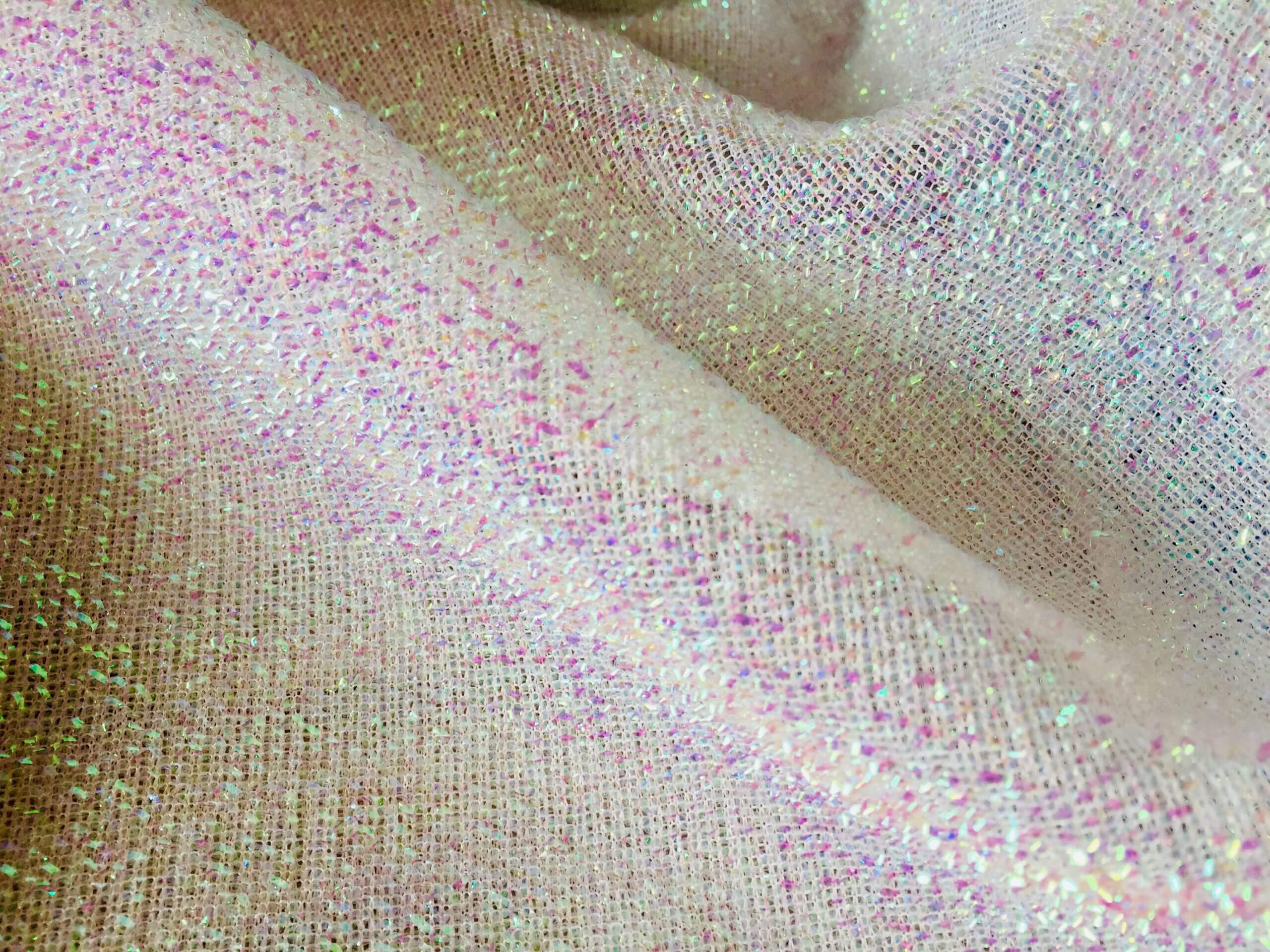 Sparkling Tinsel Lurex Fabric Stretch Metallic Glitter Lametta Shimmer