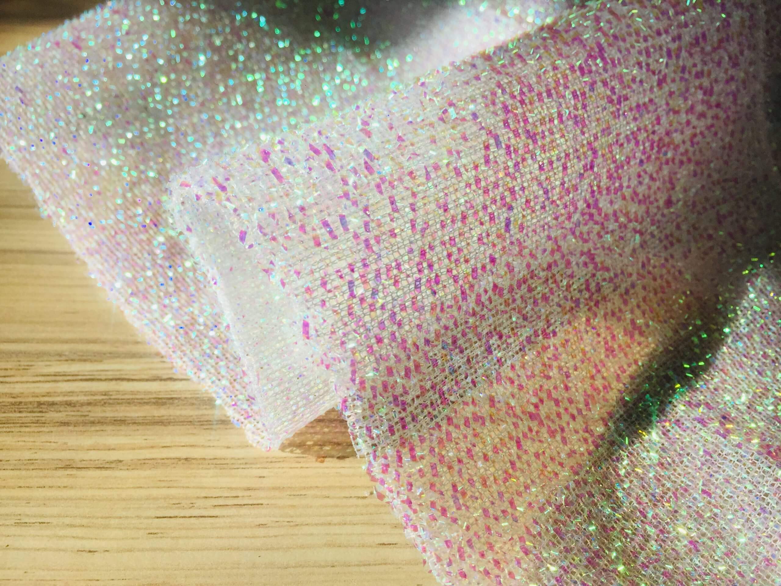 Sparkling Tinsel Lurex Fabric Stretch Metallic Glitter Lametta Shimmer