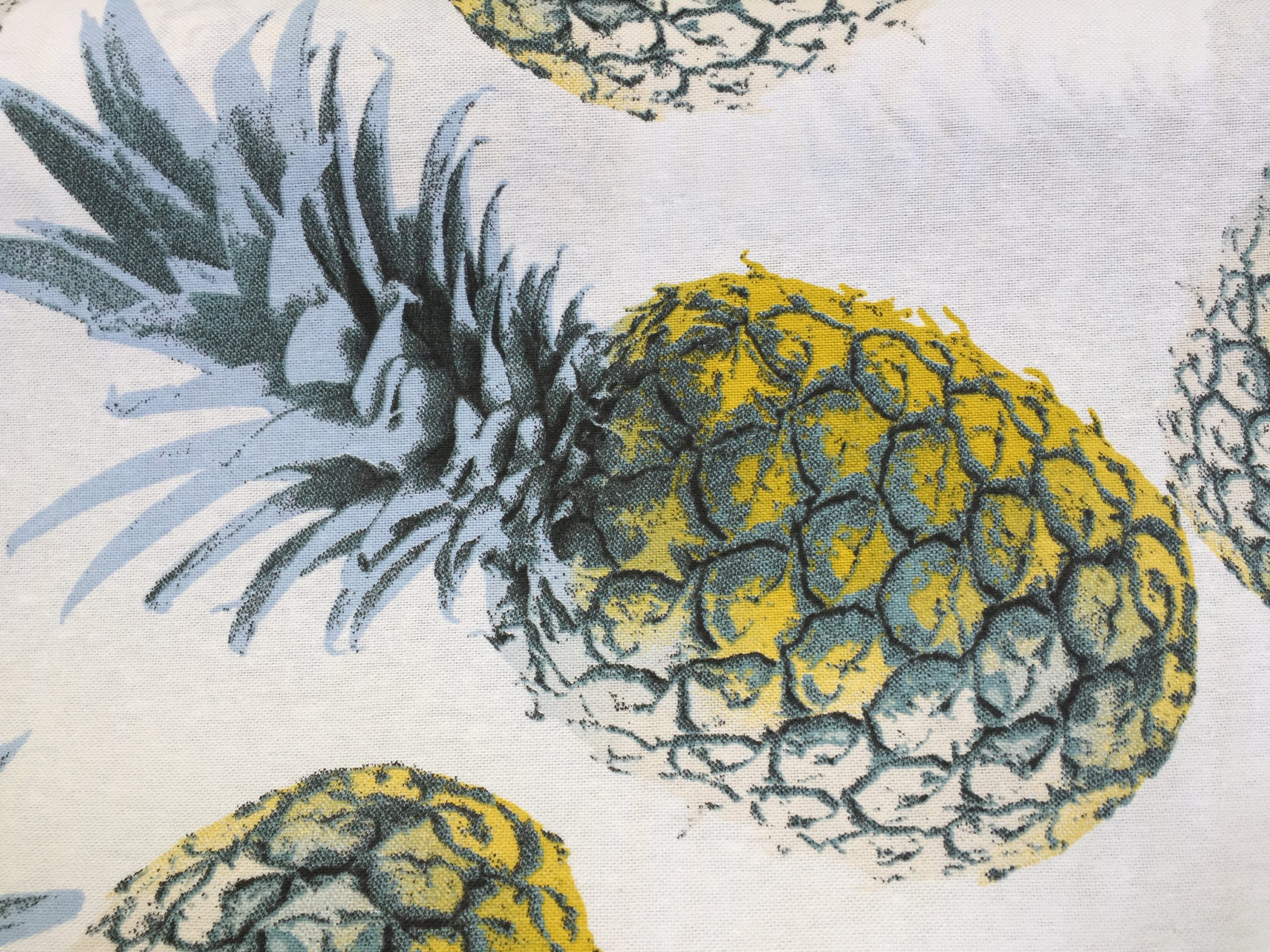 Pineapple Paradise Cotton Fabric for Home Decor, Curtain Upholstery