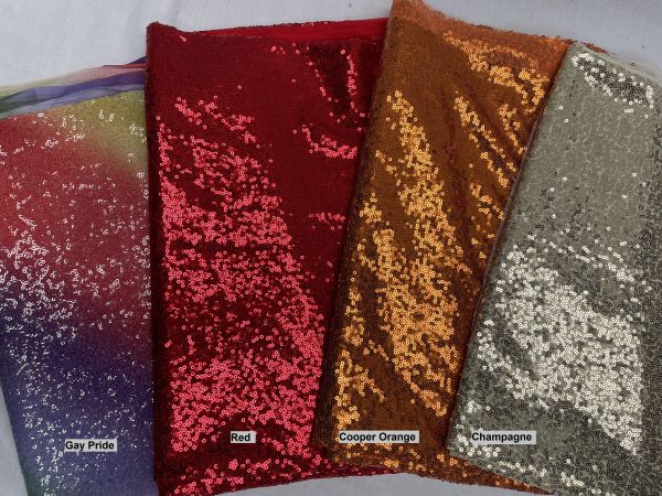 3mm Mini Sequins Fabric Material - 1 way stretch - 130cm or 51" wide - Sparkling Paillettes - Gay Pride - Image 10