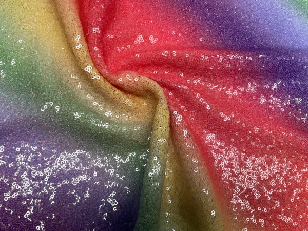 3mm Mini Sequins Fabric Material - 1 way stretch - 130cm or 51" wide - Sparkling Paillettes - Gay Pride - Image 9