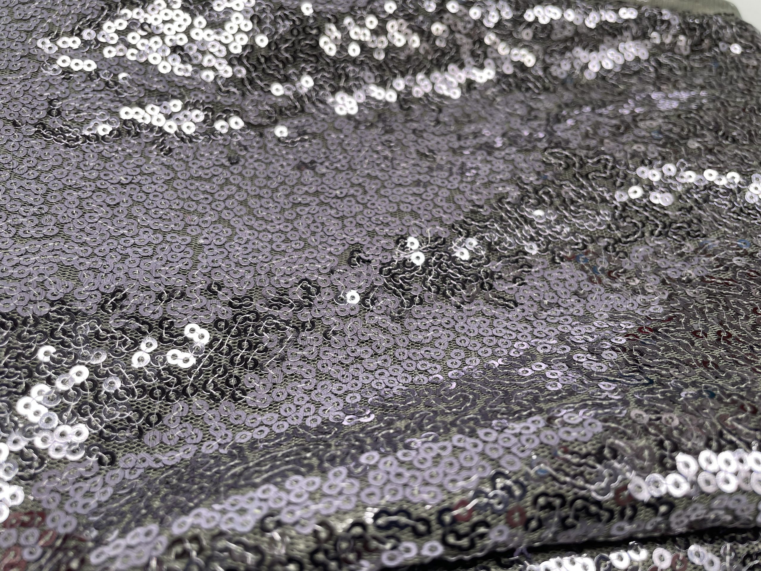 Sparkly 3mm Metallic Sequin Fabric by the Yard