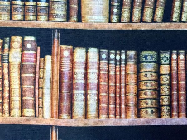 BOOKSHELF BOOK Library Books Fabric Curtain Upholstery Cotton Material / digital print fabric / book shelf effect - 140cm wide - Image 6