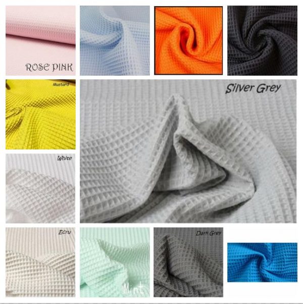 Cotton waffle fabric, pique material, bathrobe cloth, waffle weave textile