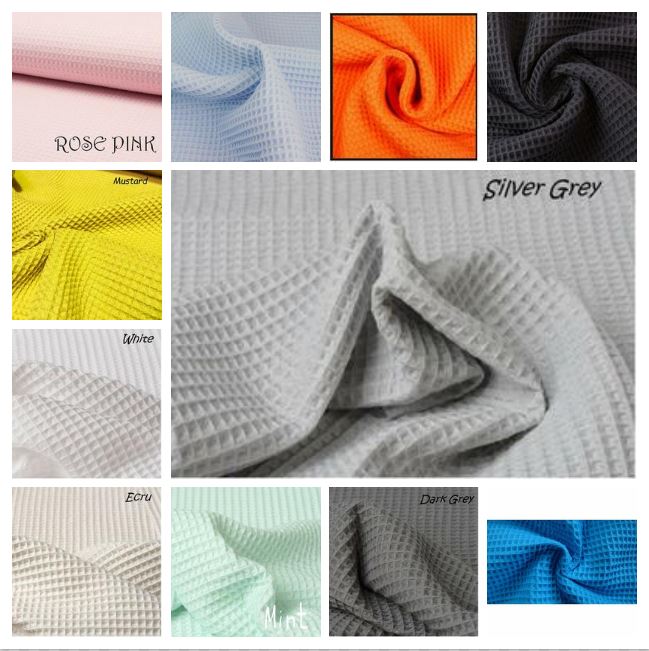 Cotton waffle fabric, pique material, bathrobe cloth, waffle weave textile