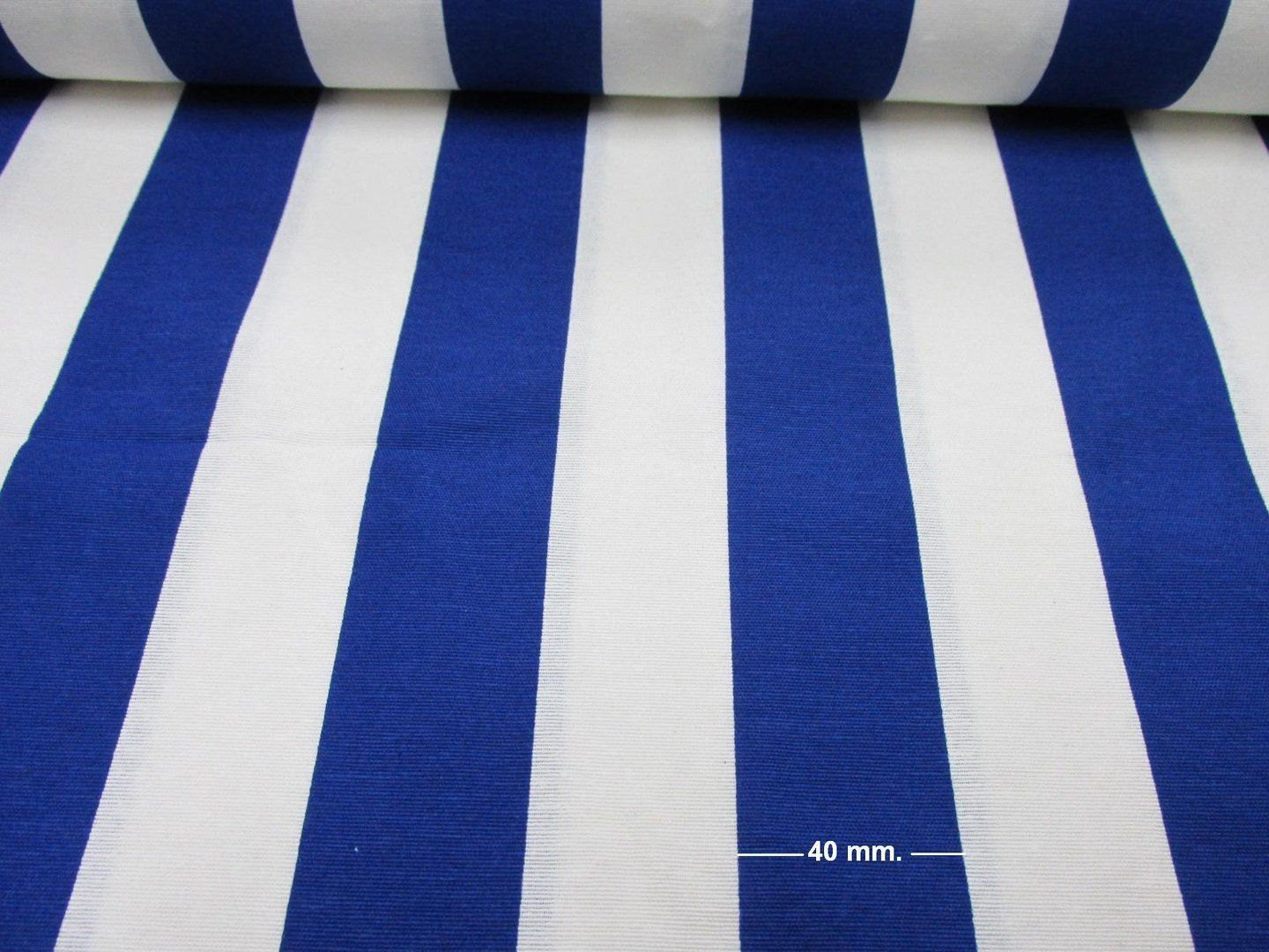 BLUE and WHITE Striped Fabric 