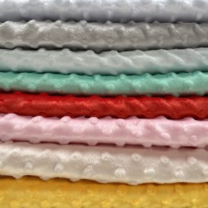 Supersoft Dimple DOT Cuddle Soft Fleece Plush Velboa Fabric Microfibre Material - blankets, toys, baby - 59 inches or 150cm wide