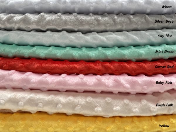 Supersoft Dimple DOT Cuddle Soft Fleece Plush Velboa Fabric - 59"/150cm wide - CARROT RED Plush - Image 2