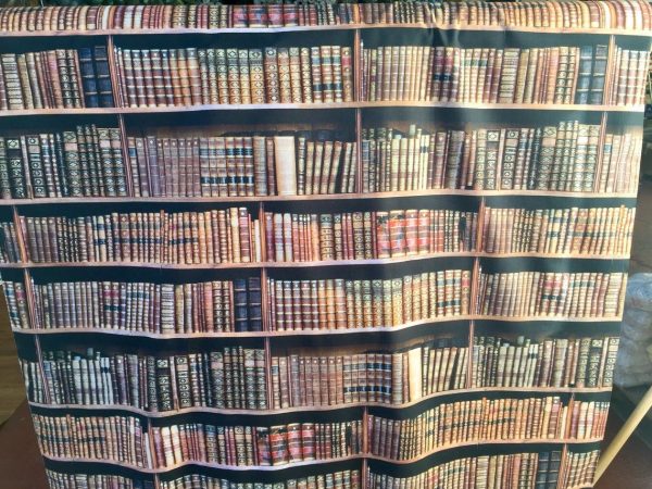 BOOKSHELF BOOK Library Books Fabric Curtain Upholstery Cotton Material / digital print fabric / book shelf effect - 140cm wide - Image 3