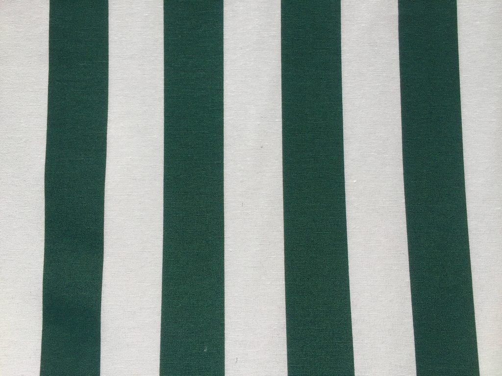 Dark Green & White Striped Fabric - Green Sofia Stripes Curtain ...