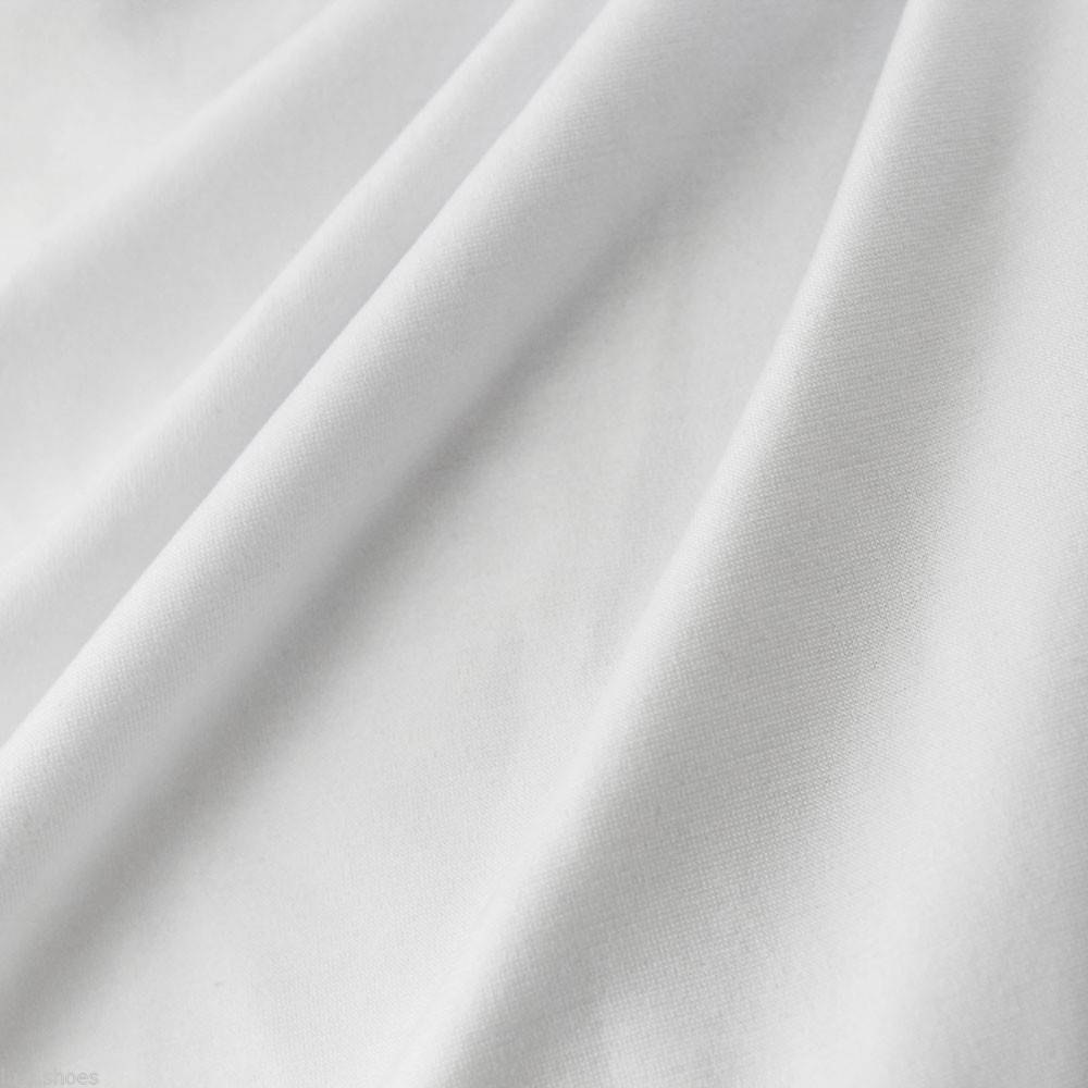 Plain White 100% Cotton Fabric Material - Extra Wide 280cm per metre ...