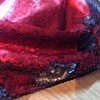 MERMAID Reversible 5mm Sequin Fabric Flip Two Tone Stretch Material - 130cm wide - Black & Red sequins