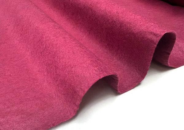 WINE RED Felt Fabric Material Craft Plain Colours Polyester - 102cm wide