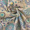 AQUARIUS Flower Mandala Stars Hippy Print Fabric Curtain Upholstery material - 140cm wide - BLUE