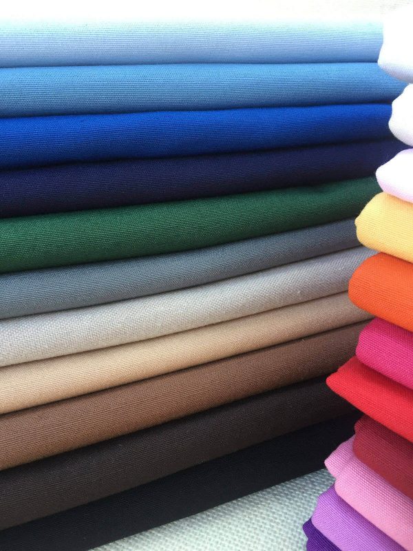 Plain Ottoman Fabric For Curtains Upholstery Cotton Canvas Material 140cm Wide