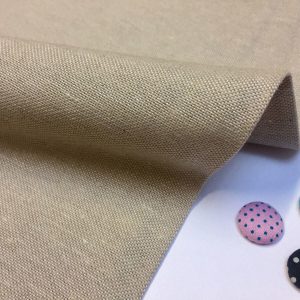 Plain Ottoman Fabric For Curtains Upholstery Cotton Canvas Material 140cm Wide ECRU