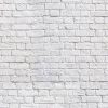 WHITE BRICK WALL Print Cotton Fabric Curtain Material - 55''/ 140cm wide