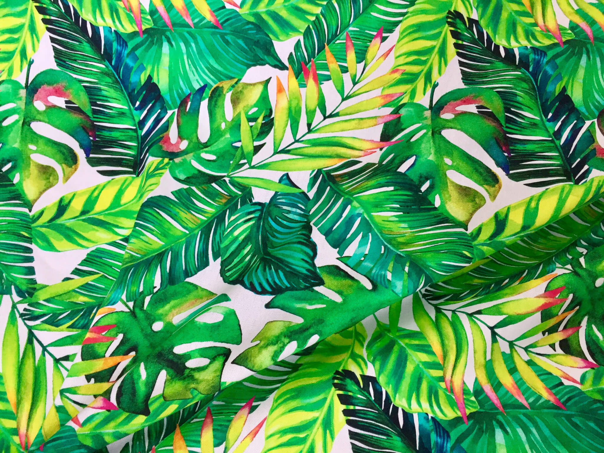 palm tree leaves fabric