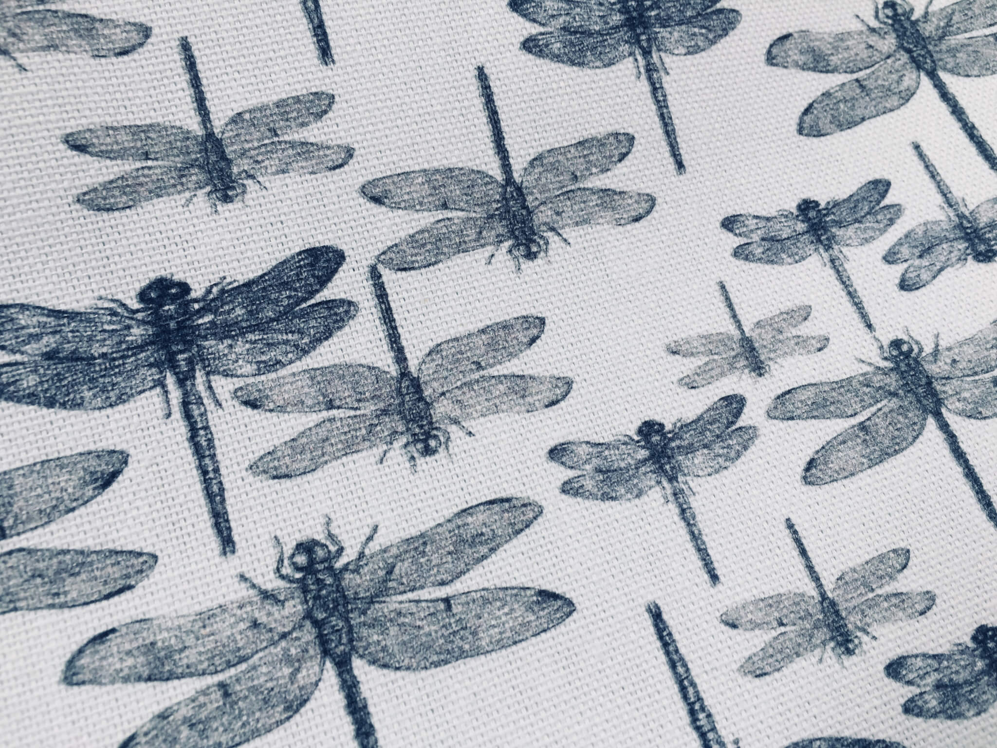 Botanical Dragonfly Linen Natural Insects Nature Voyage Style Fabric Curtains 