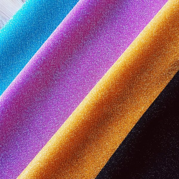 Lightweight Metallic Lurex Fabric Stretch Jersey Material - Sparkling Pink Blue Gold Black Glitter - 150cm wide