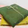 Soft Linen Fabric Material -  100% Linen for Home Decor, Curtains, Clothes - 140cm wide - Plain Mustard Yellow