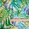 TROPICAL LEAVES 2 Palm Leaf Fabric Curtain Upholstery Cotton Material - 280cm Extra Wide