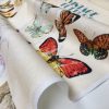 Vintage Butterfly Music Note Fabric Cotton Material for Curtains Upholstery Dress - Floral Digital Print Textile - 110"/280cm extra wide