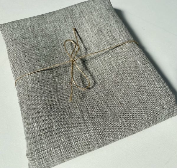 Pure Plain Soft Linen Fabric Material - 100% Linens Textile for Home Decor Curtains Clothes - 150cm wide - Plain NATURAL GREY Linen - Image 6