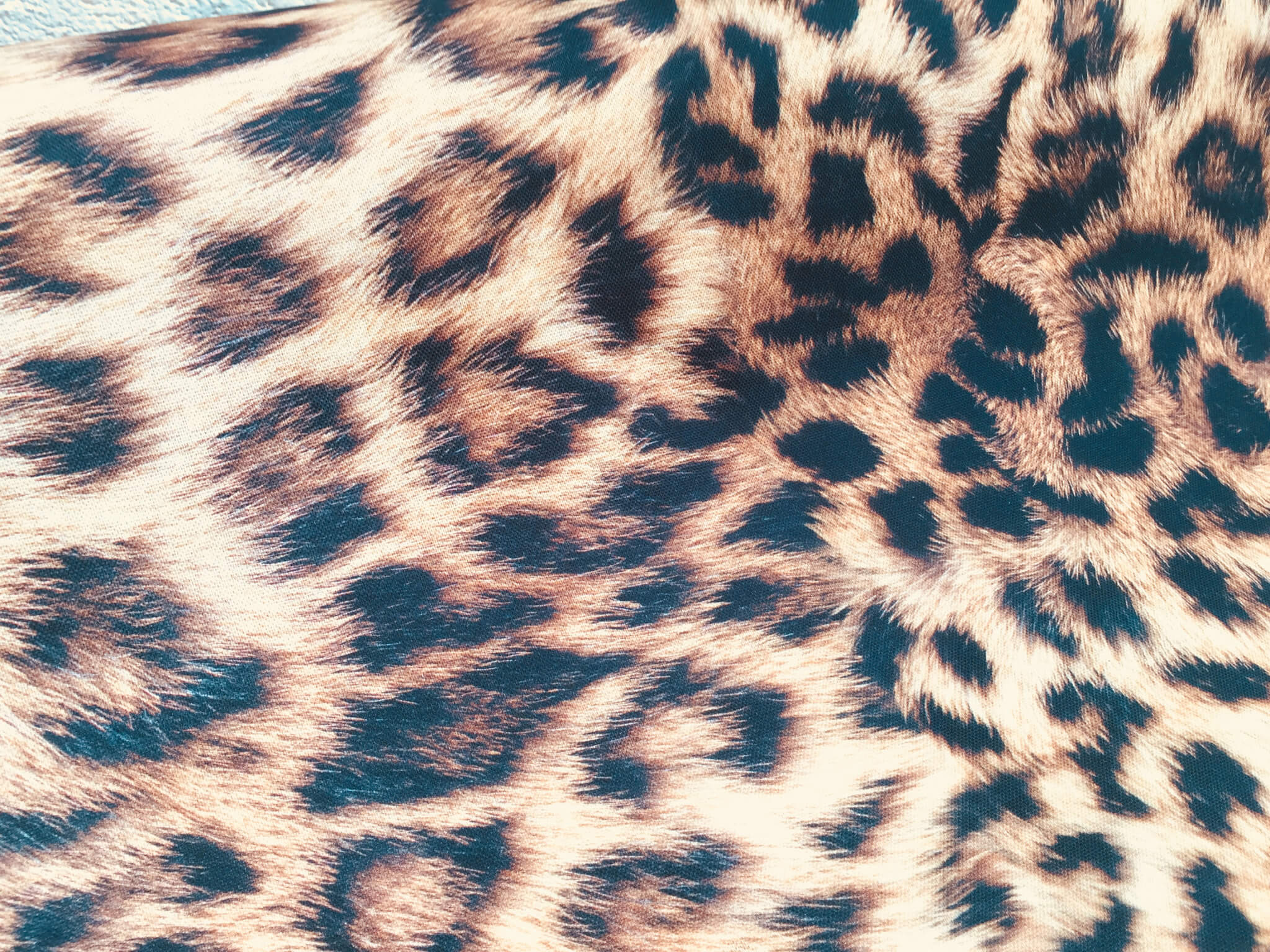 DIGI Leopard Fur Print Cotton Fabric for Curtains Upholstery