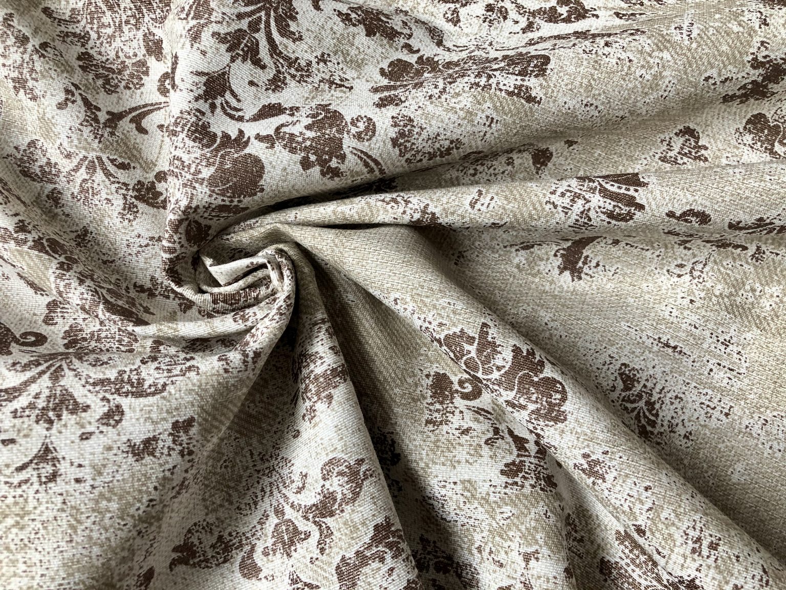 Antique Vintage Damask Print Fabric Baroque Material for Curtains