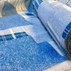 DENIM JEANS Effect Fabric for Furnishing, Curtains - blue denim patchwork cotton material - 55"/140cm wide - jeans print denim canvas