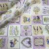 French Lavender Print Cotton Fabric Lilac Floral Curtains Upholstery - 140cm Wide