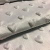 HEART Supersoft Dimple Fleece Fabric Plush Cuddle Soft - 160cm (63 inches) wide - SILVER GREY