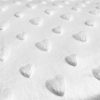 HEART Supersoft Dimple Fleece Fabric Plush Cuddle Soft - 160cm (63 inches) wide - WHITE Hearts