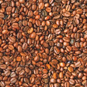 COFFEE BEANS Bean Cafe Cotton Fabric - Curtain Upholstery Craft material - 110''/ 280 cm Extra wide - BROWN
