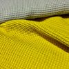 Cotton WAFFLE Pique Honeycombe Fabric Material - bathrobe, gown, towel, cushion -  150cm wide - Mustard Yellow