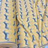 MUSTARD ZEBRA Jacquard Cotton Fabric Upholstery Material animal cloth- 55''/ 140cm wide