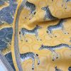 MUSTARD ZEBRA Jacquard Cotton Fabric Upholstery Material animal cloth- 55''/ 140cm wide