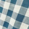 Gingham Linen Checked Linen Fabric Plaid Material Buffalo Check Cotton Yarn -140cm wide- Black, Royal Blue, Duck Blue, Red