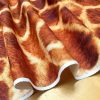 Giraffe Fabric Digital Animal Print Cotton Material - curtains, decor, dress, furnishing - Brown, Bronze & Cream Squares -55''/140cm wide