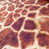 Giraffe Fabric Digital Animal Print Cotton Material - curtains, decor, dress, furnishing - Brown, Bronze & Cream Squares -55''/140cm wide