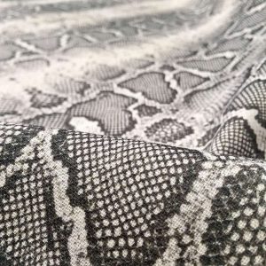 GREY Snake Skin Fabric Snakeskin Animal Print Cotton Material DIGITAL ...