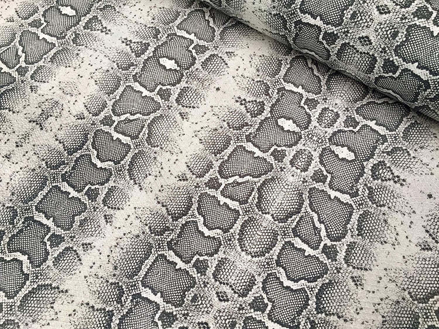 grey-snake-skin-fabric-snakeskin-animal-print-cotton-material-digital ...