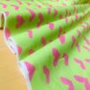 HEART Print 100% Cotton Poplin Fabric Material Lightweight Cloth Dress, Bedding, Curtains - 280cm (110") wide - Lime, Blue & Pink Hearts