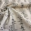 Small Musical Notes Cotton Fabric Music Note Print Material - Home Decor Curtains Upholstery - 140cm (55") wide - Black & Cream Canvas