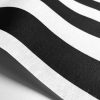 Teflon Waterproof Outdoor Fabric for cushion, gazebo, beach - 140cm wide, sold by metre - BLACK & White Stripe Material Stripes